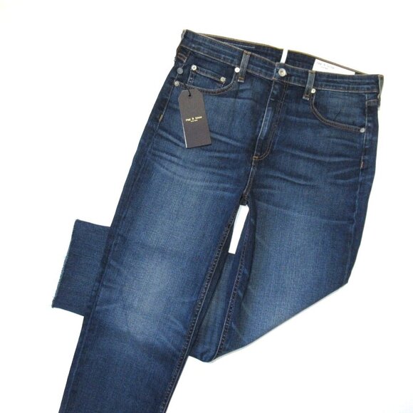 NWT rag & bone Nina in Atlantic High Rise Ankle Cigarette Stretch Jeans 31 - Picture 2 of 8